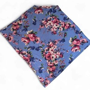 Milkmaid Goods Floral Nursing Cover Scarf – Blue Pink Rose Print